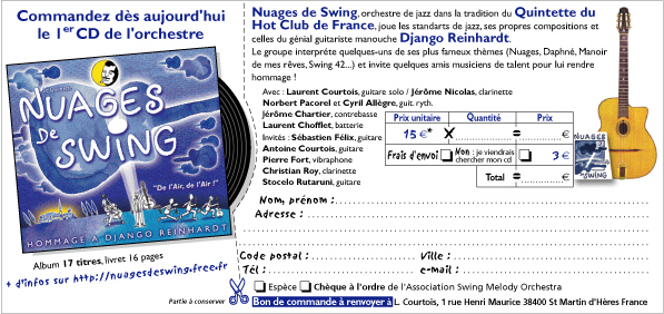 Commandez dès aujourd'hui le 1er CD de l'orchestre